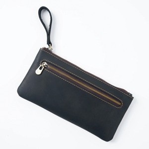 Estuche para lápices con cremallera de cuero genuino respetuoso con el medio ambiente multifuncional lindo patrón de letras grandes precio bajo al por mayor para niñas pluma - Product Image 5