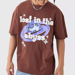 Vente directe d'usine, t-shirts imprimés en relief pour hommes, légers, sur mesure, taille disponible, t-shirts imprimés en relief pour hommes - Product Image 1