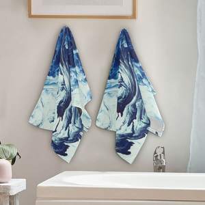 100% juego de toallas de paño de cocina de algodón tejido a rayas Premium Digital té Golf toallas de cocina buena calidad patrón impreso Dropshipping - Product Image 6