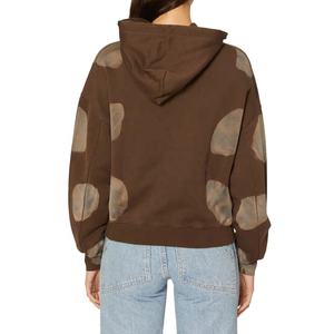 เสื้อฮู้ดผ้าเฟรนช์เทอร์รี่สำหรับผู้หญิงเสื้อมีฮู้ดปักไหล่ปล่อย - Product Image 5