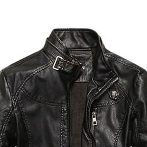 Veste de moto en cuir pour homme à prix avantageux avec logo personnalisé, manches longues, tissu en toile respirant et imperméable pour un usage décontracté - Product Image 2