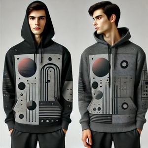 Sudadera con capucha de Algodón 100% con lavado ácido de alta calidad hecha a medida OEM, ropa de calle Vintage para hombre, de gran tamaño Sudadera con capucha, patrón de pantalones de chándal - Product Image 1