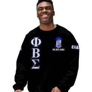 Phi Beta Sigma maglione confraternita 1914 maglia in acrilico ciniglia lettere blu bianco Sigma Beta abbigliamento greco maglione - Product Image 1