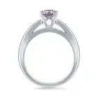 AAA+ Quality 3.25 Ct Vvs1-Asscher Near White Moissanite Diamond Engagement <b>925</b> <b>Silver</b> <b>Ring</b> Cus-Jew38 - Product Image 2