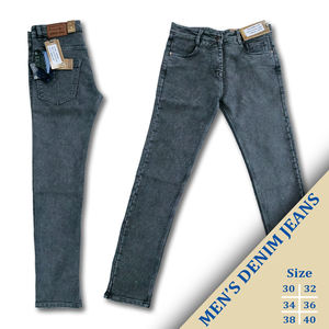 High Quality Eco-Friendly Quick-Dry Breathable Stretch Wrinkle Resistant PU Coated Durable Denim Jeans for Men Herringbone Style - Product Image 1