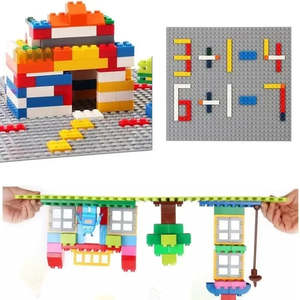 For Lego Moc Lot 4 Construction Plaques Educational DIY ABS <b>Plastic</b> <b>Blocks</b> Model Sets for Creative Play - Product Image 2
