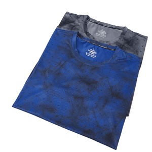 <b>Mens</b> Blue Quick Dry 100% Cotton Sporty Fitness <b>T</b>-<b>Shirt</b> Breathable Knitted O Neck Training Top Gym Workout Running Activewear - Product Image 2
