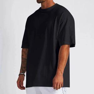 เสื้อยืดสตรีทแวร์ผู้ชายไซส์ใหญ่ ผ้าฝ้าย ลายกราฟิกมินิมอล แฟชั่นแนวเมือง ทรงหลวม ไหล่ตก รับผลิตแบบ OEM ขายส่ง - Product Image 2