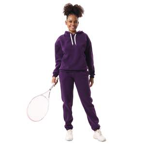 Conjuntos de ropa deportiva de alta calidad para mujer, chándal deportivo de cintura alta para correr, ropa de calle, pantalones de chándal de dos piezas, Sudadera con capucha sólida alta - Product Image 5