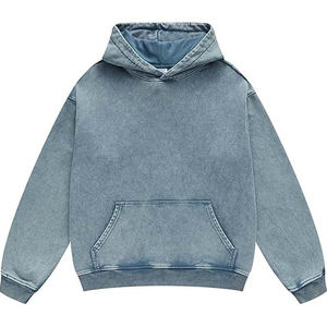 Sweat-shirts et pulls à capuche pour hommes, sur mesure, de haute qualité, en coton épais mélangé, pulls à capuche pour hommes, lavés à l'acide - Product Image 1
