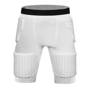 Pantalones cortos acolchados de compresión personalizados para hombre, pantalones cortos de fútbol integrados con 5 almohadillas, personalizados para adultos de talla grande, que absorben la humedad UPF 50 - Product Image 1