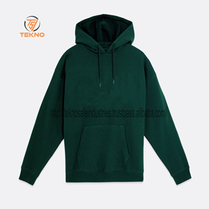 เสื้อมีฮู้ดแบบสวมหัวสำหรับผู้ชายผ้าฝ้าย80% 300gsm สีพื้นทรงปกติว่างเปล่าแบบคลาสสิกงานปักโลโก้ได้ตามต้องการ - Product Image 4