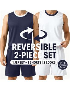 Conjunto de Camiseta de Baloncesto sin Mangas, Cuello en V, Corte Atlético, 100% Poliéster, Transpirable, con Estampado por Transferencia de Calor, para Verano - Product Image 2