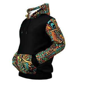 Nueva venta al por mayor de sublimación personalizada hombres sudaderas con capucha gruesas cálidas de invierno hombres Casual impreso sudaderas con capucha hechas por la industria Isha - Product Image 2