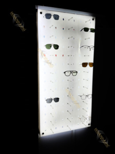 light milky optical wall stand <b>Sunglass</b> Rack <b>Led</b> Wall Mounted Eyewear Furniture Display Rods for Optical - Product Image 2