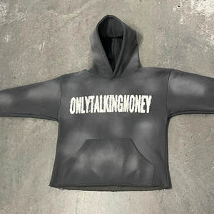 เสื้อมีฮู้ดผ้าฝ้ายผสมซีดกันแดดวินเทจทรงโอเวอร์ไซส์แบบกำหนดเอง - Product Image 2