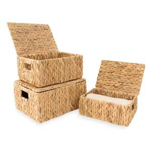 ตะกร้าเก็บของงานฝีมือคุณภาพสูงสไตล์นอร์ดิก ตะกร้าผ้าทันสมัยทำจากผักตบชวา สำหรับจัดระเบียบบ้านและตกแต่ง - Product Image 3