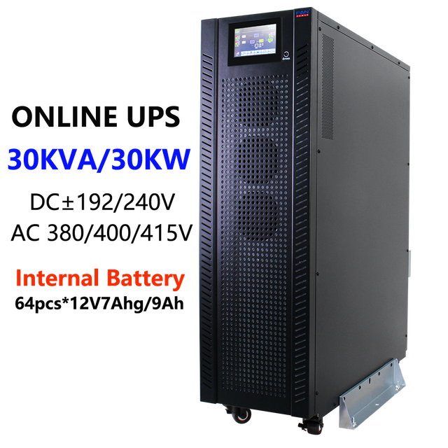 30KVA High Frequency 3 Phase Online UPS with Internal Battery Industrial Grade UPS for Hospital Use