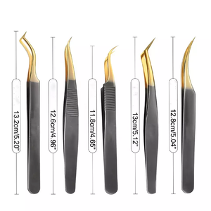 <b>Beauty</b> <b>Tools</b> Eco Friendly Stainless Steel <b>Eyelash</b> Tweezers Kit Durable Reusable Custom Logo - Product Image 4