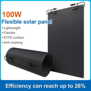 Panneau solaire étanche IP67 100W, anti-fissures, sans cadre, entièrement noir, flexible, efficacité 26%, pour balcon, camping-car, bateau, usage extérieur - Product Image 2
