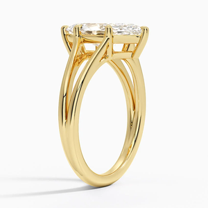 Estilo clásico 1ct Lab Grown Diamond Marquise Cut 14K Oro sólido Split Shank Solitario Anillo de compromiso para hombres y mujeres Regalos - Product Image 2