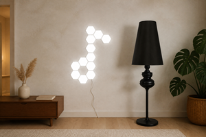 Vente en gros d'usine, lumière de nuit LED modulaire hexagonale en forme de nid d'abeille, minimaliste, DIY, sensible au toucher, écologique, en plastique, Quantum Light - Product Image 2