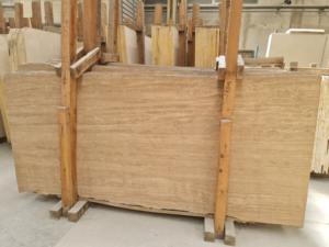Dalles de travertin brun jaune Cem Marble de 2 cm d'épaisseur, modèles variés, finition polie, découpe sur mesure, design moderne, utilisation au sol des hôtels, origine Denizli - Product Image 6
