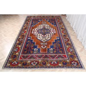 Alfombra Turca Extra Grande, Alfombra Vintage de 7.7x13.5 pies, Alfombra de Lana Azul - Product Image 2