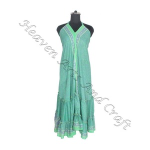 SD012 Saree / Sari / Shari Ropa india y paquistaní de la India Hippy Boho Último tradicional Cuello en V largo Sari vintage indio - Product Image 1