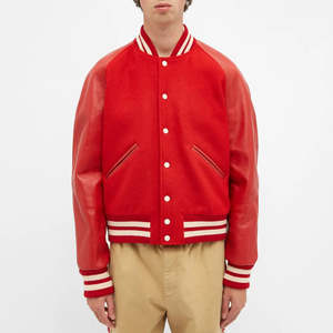 Vente en gros Veste universitaire Letterman Baseball College personnalisée unisexe Bouton tricoté en fourrure de mouton de grande taille pour l'hiver Design original - Product Image 4