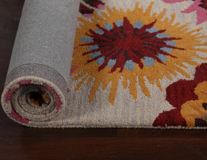 Tapis fait main en laine multicolore et à motifs festifs, tufté à la main, moderne, pour cuisine, salon, couloir - Product Image 1