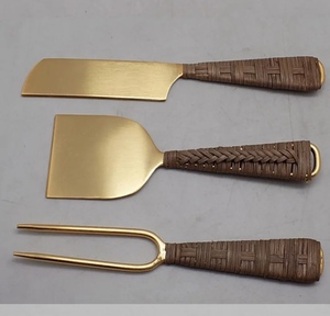 Outils à fromage manuels de qualité supérieure, nouvellement conçus, polis à l'or, manche en nacre, style américain, couverts élégants, fourchette à fruits, couteau à fromage - Product Image 6