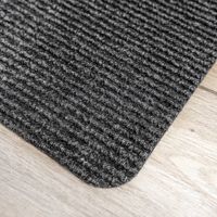 Tapis d'entrée moderne en feutre polyester, absorbant l'humidité, antidérapant, séchage rapide, avec support tissé renforcé, 450 g/m², 40x60 cm, gris