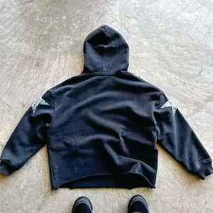 เสื้อฮู้ดแบบสวมหัวมีฮู้ดผ้าฟลีซสำหรับทั้งชายและหญิงผ้าคอตตอน100% 400 GSM เย็บปักลายดิจิตอลได้ตามปกติ - Product Image 6