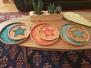 Bandeja de diseño de Luna y estrella con acabado elegante, perfecta para Ramadán, Iftar, dátiles, dulces y decoración festiva de mesa - Product Image 5