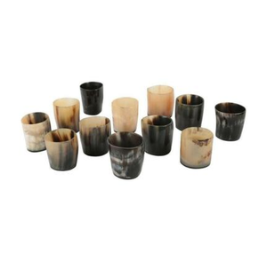 Vente chaude corne de buffle verre base en bois design luxueux buffle naturel viking corne à boire verre - Product Image 3