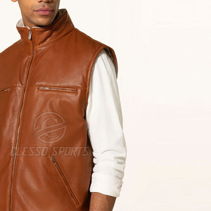 Chaleco de Cuero para Hombre, Diseño Moderno, Precio Económico al por Mayor, Cómodo y Transpirable, Hecho en Pakistán - Product Image 5