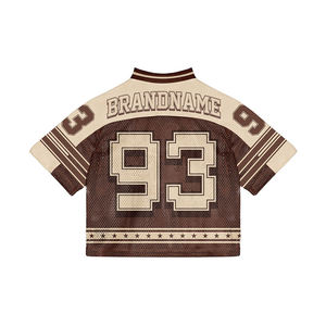 Camiseta de Fútbol Americano Personalizada con Malla Impresa, Impresión por Transferencia de Calor, 100% Poliéster, Talla Grande, Absorbe la Humedad, Protección UV - Product Image 2