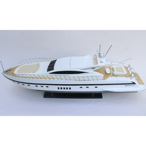 Mangusta 108 Modèle de bateau en bois de haute qualité Décor nautique Artisanat peint Décoration intérieure Boîte élégante en bois incluse - Product Image 3