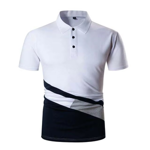 เสื้อโปโลแขนสั้นระบายอากาศได้ดีสำหรับผู้ชายเสื้อยืดคอปกผ้าฝ้ายสี - Product Image 2
