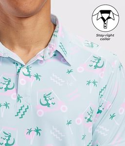 Camisas de Polo de Golf de Diseño OEM, de Alto Rendimiento, Lujo, Alta Calidad, con Impresión por Sublimación Completa para Hombre - Product Image 4