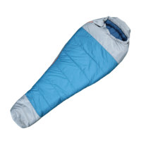 Saco de dormir de color azul con forma de momia, lo último y nuevo, al por mayor, saco de dormir de un solo tamaño para exteriores, 100% orientado a la exportación