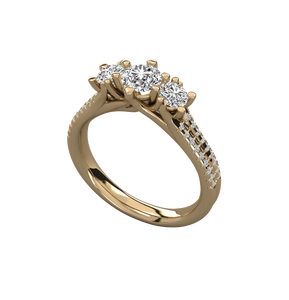 แหวนหมั้นเพชรสุดหรู925เงินสเตอร์ลิง14K ชุบทอง14K ตัดงดงามได้รับการรับรองสไตล์คลาสสิกเครื่องประดับที่ดีสำหรับ - Product Image 1