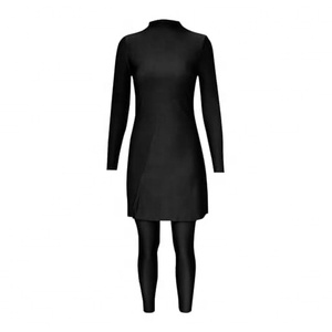 Elegant Modest Swimwear for Muslim Women Full Coverage Swim Dress with <b>Flexible</b> Material Perfect for Pool Beach - Product Image 1