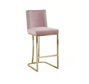 เก้าอี้กำมะหยี่สีขาวทำจากโลหะสีทองเงางามดีไซน์แบบ2024 - Product Image 6