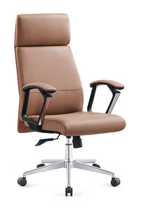 Nhà khách sạn Văn phòng điều Hành Quản Lý Ông Chủ xoay Chức năng ghế máy tính bảng lưới PU ghế da với Chrome kim loại cơ sở - Product Image 2