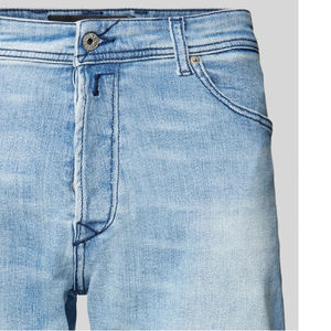 Pantalones cortos de mezclilla con patrón sólido 2025 de calidad premium, moda de verano, estilo informal, 6 bolsillos, pantalones vaqueros con servicio OEM - Product Image 4