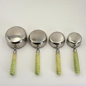 New Product 2026 <b>Resin</b> Handle Measuring Scoop Stainless Steel Tea Coffee Powder Spoon & Cups by R B Overseas - Product Image 5