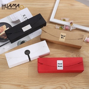 Caja de Papel con Borde Festoneado de Color Sólido Personalizada HUAMAO, Embalaje Largo Plegable para Galletas, Dulces y Pequeños Regalos - Product Image 2