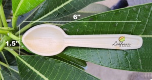 Cuillères à feuilles de palmier de qualité supérieure Couverts jetables écologiques compostables et résistants Look réutilisable pour la restauration Restaurants Événements - Product Image 3